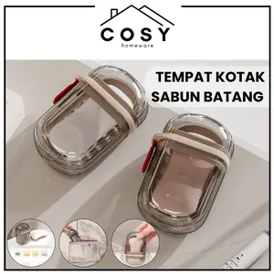 COSY Tempat Kotak Sabun Batang Travel / Wadah Penyimpanan Sabun Batang Mandi / Bath Soap Case Aesthetic / Soap Dispenser Praktis