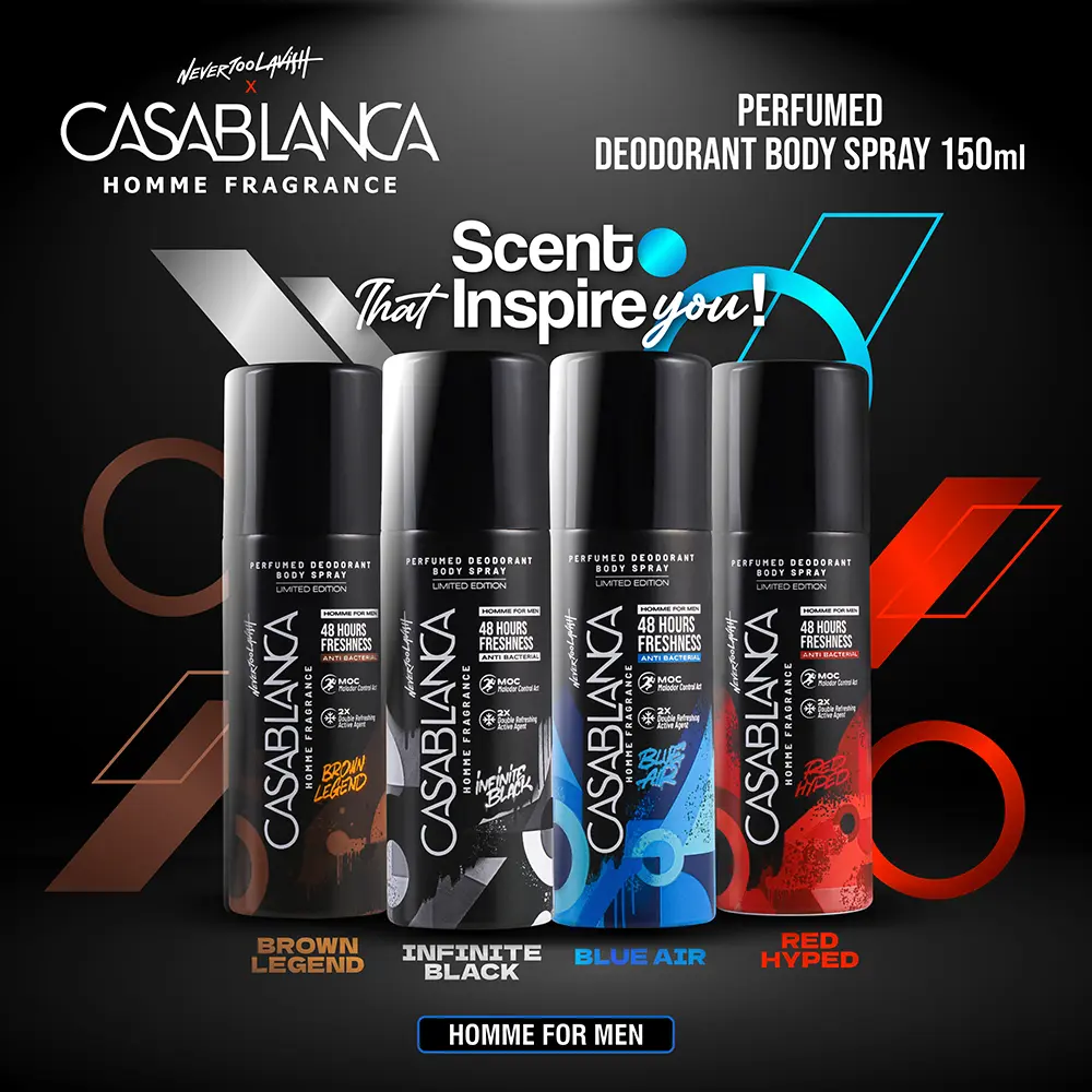 Casablanca Perfumed Deodorant Body Spray 150ml ALL VARIAN