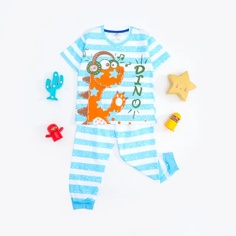 Peachbello Set Pakaian Tidur Anak Usia 1-6th Bayi Lengan Pendek Anak Perempuan Bahan Katun 4