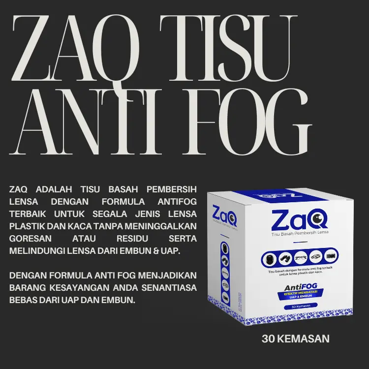 [Bukan Tissue Paseo] Tissue Tisu Anti embun Anti Fog untuk Glasses Kacamata Kacamobil Kacahelm ZAQ 3
