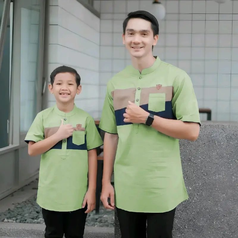 HDR HARGA TERPISAH || KOKO BRAND LOKAL AYAH DAN ANAK || COUPLE Muslim Baju Pendek 1