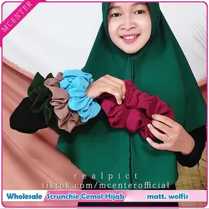 Scrunchie Cemol Cepol Iket Rambut Hijab Murah Meriah 25K - 10 Pcs Beda Warna