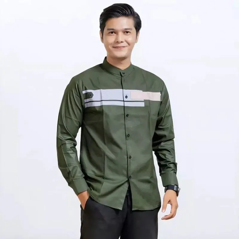 TERMURAH Kemeja Koko YORDAN Koko Pria Putih Kemko Putih Seragam Hadroh Terbaru Baju Koko pria Dewasa 6