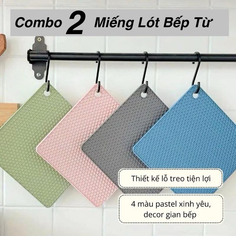 Đặc Biệt Combo 2 Miếng lót bếp từ PA silicon FDA cao cấp chống xước bếp cảm ứng từ chịu nhiệt cao đa năng
