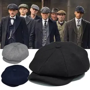 Topi Baret Vintage Peaky Blinders Cap Newsboy Pria Wanita Dewasa Distro Casual Klasik Beret Octagonal Hat