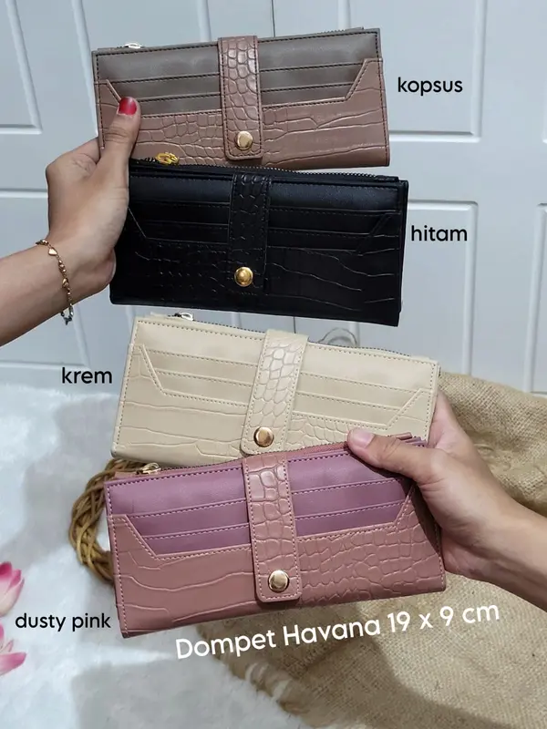 DOMPET LIPAT CROCO PANJANG HAVANA 19 x 9 Wanita 3