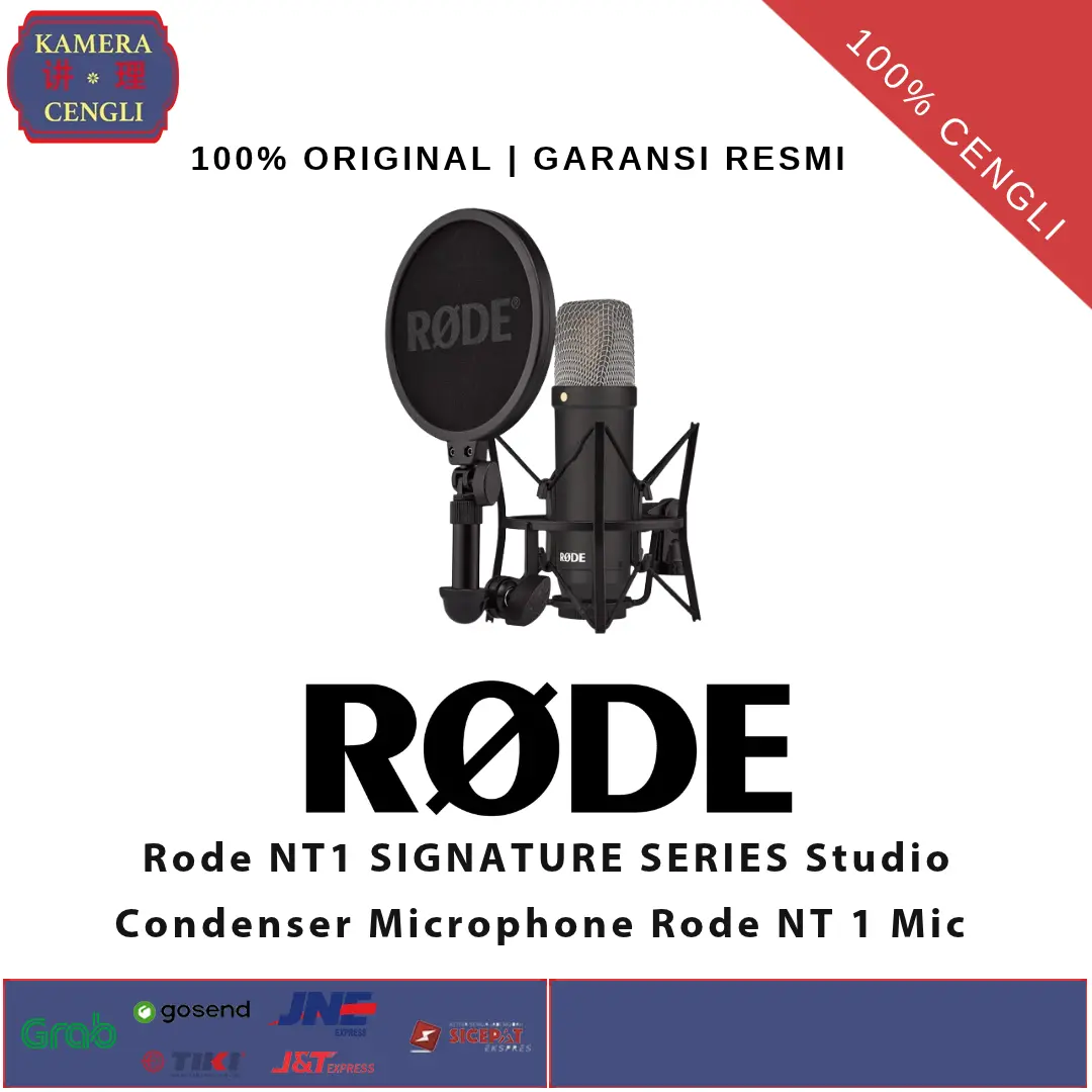 Rode NT1 SIGNATURE SERIES Studio Condenser Microphone Rode NT 1 Mic Original GARANSI RESMI