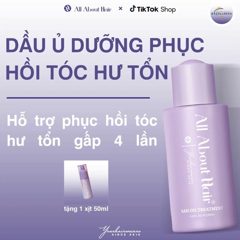 Tặng Xịt Biotin 50ml Dầu Ủ Nuôi Nang Tóc Oil Treatment All About Hair - Dung tích 100ml