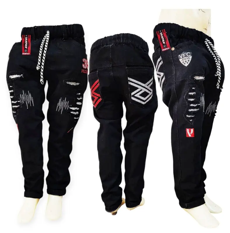 Celana Panjang Jeans Model Sobek Anak Laki Laki 2 s/d 15 Tahun Terbaru Fivan12 - Fashion 0