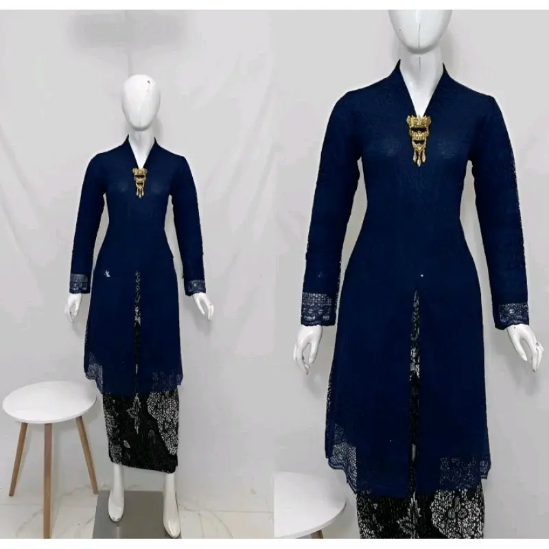 Atasan Kebaya Tunik Brokat Modern Baju Kondangan Panjang Brukat Malika 3