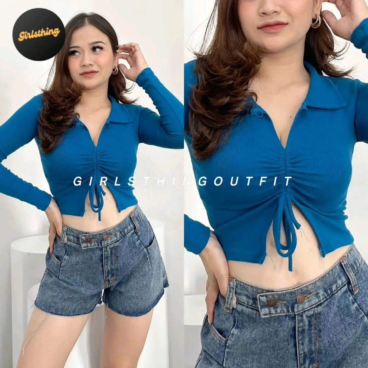 Crop Top - TASYA - Rib Top - Fashion Wanita - Atasan Wanita