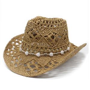 Sombrero de paja de ala ancha con diseño calado, sombrero de vaquero artesanal con flor de Malan, sombrero de verano para protección solar, sombrero de playa con ala enrollada.