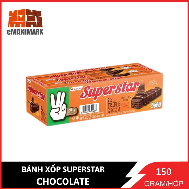 Bánh xốp SuperStar Triple Choco 150G