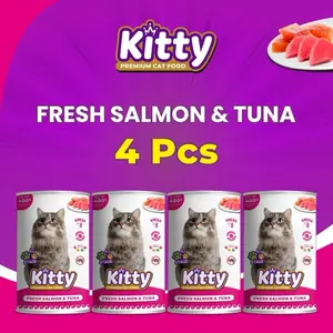 Kitty Premium Cat Food Fresh Salmon & Tuna 400gr - isi 4 pcs