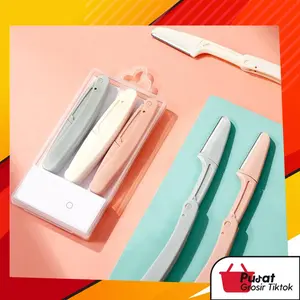 BISA COD 6526 Eyebrow Razor Premium Quality / Pencukur Alis Lipat 3 in 1 + Box / Pencukur Alis Portable Steel Wanita