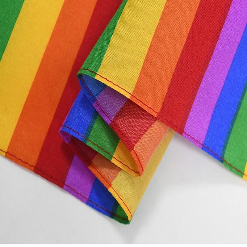 Trendy Pride Festival Pocket Square Scarf Rainbow Colorful Headband Wristband Lesbian 4