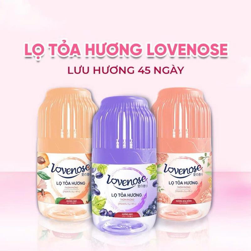 Lọ tinh dầu tỏa hương thơm LOVENOSE lọ mới thế hệ mới để phòng ngủ,Sáp thơm tự nhiên dễ chịu khử mùi nhà vệ sinh
