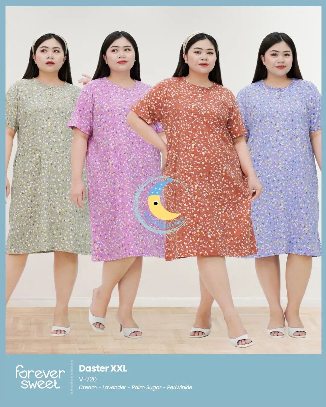 Daster Forever Sweet Concept Jumbo XXL Ld120 Kwalitas Premium Terlaris