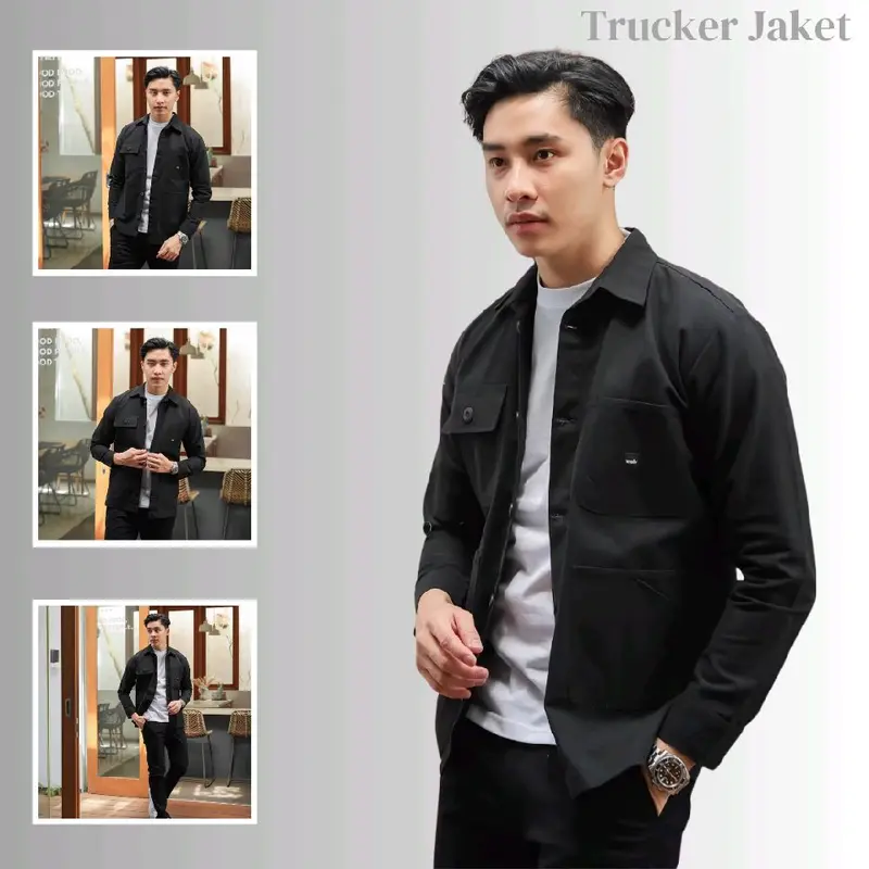 YOISHO.ID - COD Jaket Trucker Canvas Casual Outdoor Premium Wolv Pria Original Produck | Jaket Canvas Pria Semi Parka Distro Cowok 0