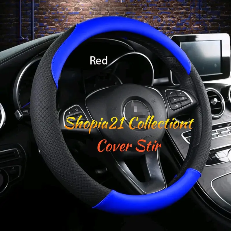 BISA COD - Sarung Stir Penutup Cover Tutup Pelindung Steer Stir Mobil Toyota Honda Mitsubishi Suzuki Nissan Daihatsu Alya Eternity Universal Murah dan Berkualitas Car Karet 4