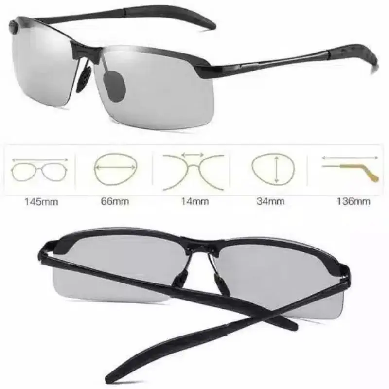 Kacamata Polarized Photochromic Pria Kacamata Anti Silau Siang Malam 4