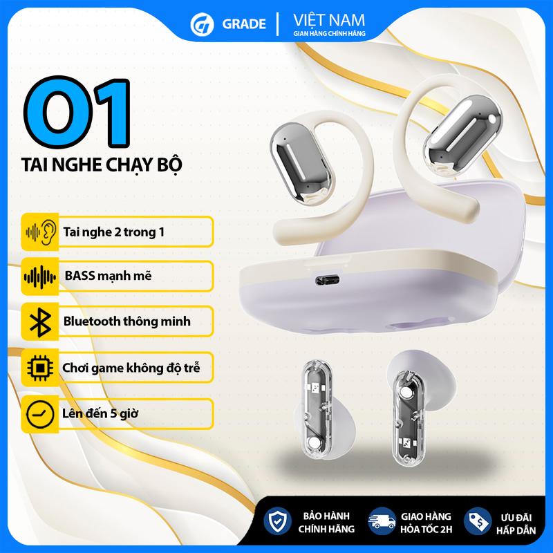 Grade O1 Tai nghe Bluetooth O1 hàng mới 2025 Dành cho cặp đôi Cảm ứng không dây thể thao chống nước IP45 TWS 4 tai nghe ngăn sạc bảo vệ Cáp sạc Hộp đựng miễn phí Tai nghe nhạc micro siêu rõ nét chơi game thể thao không dây