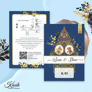 (50 Pcs) Undangan Pernikahan Murah Kasih Full Colour Kertas BC 150 Gramatur Murah Elegant Asha