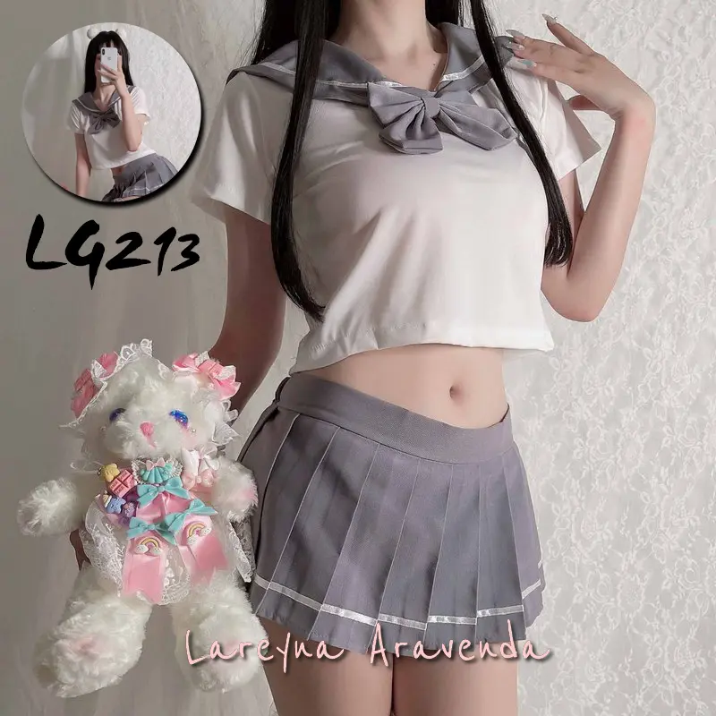 Lareyna Aravenda Set Lingerie Kostum Malam Seragam Siswa Jepang LG213 0