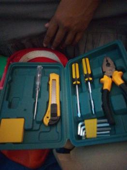 Product Review of Set Alat Perkakas Tang Palu Obeng With Box Storage 19 in 1 BG50TC bengkel kunci sock from M** R**i 0