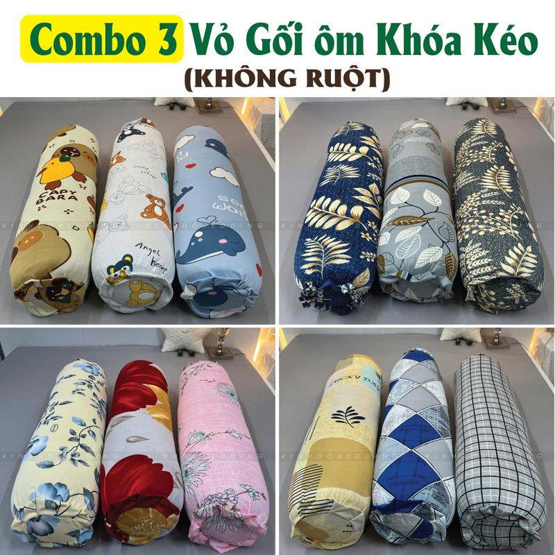 Combo 3 Áo gối ôm khóa kéo vải thun lạnh Hàn Quốc
