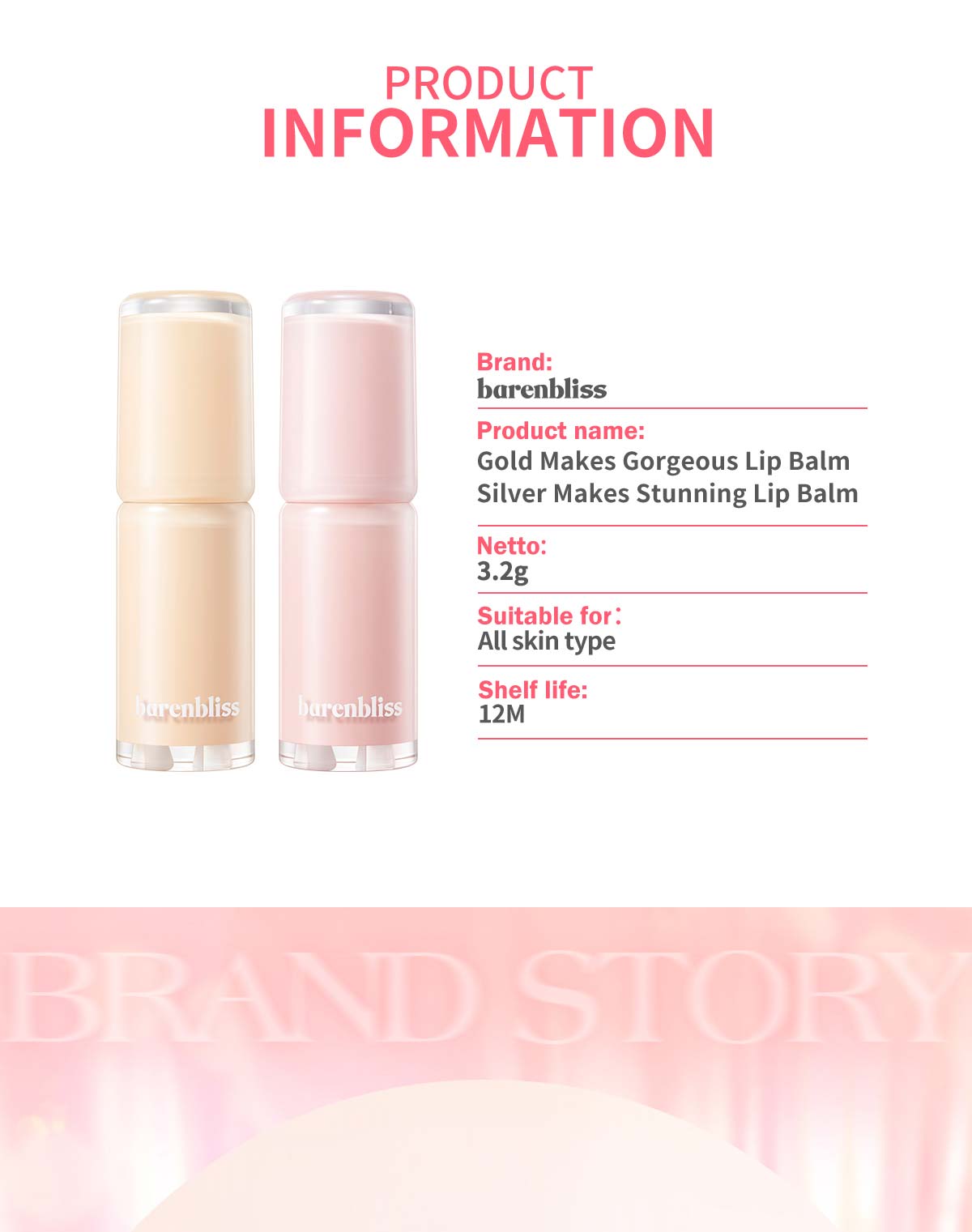 BNB barenbliss Gold Makes Gorgeous & Silver Makes Stunning Lip Balm | Lip Balm Glossy, Pelembab Bibir, Anti Bibir Kering