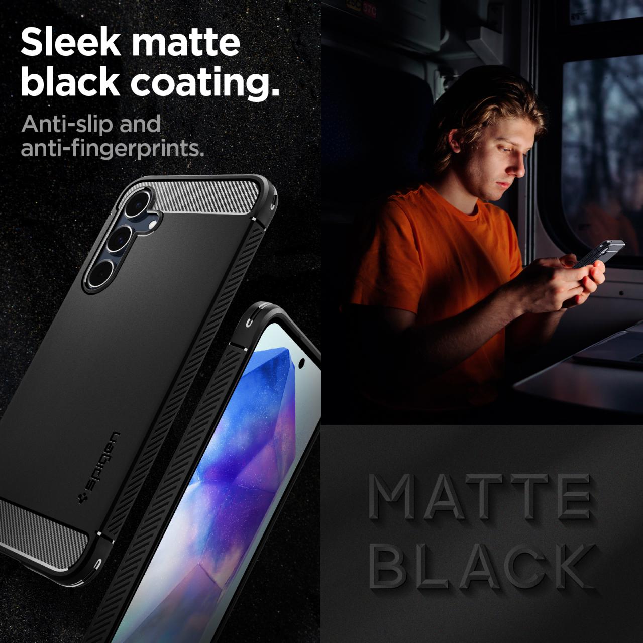Spigen Galaxy A55 (2024) Case Rugged Armor - Matte Black ACS07500-1
