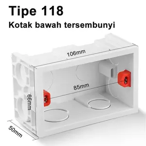 Inbow Saklar Kotak Sakelar Soket Kotak Pemasangan Pvc Kotak Pemasangan Dinding  Kotak Perlindungan Sakelar Dinding  lightswitch