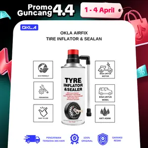 OKLA AIRFIX 450ml Cairan Tambal Ban Tubeless Otomatis Anti Bocor Mobil Motor Tire Sealant Darurat