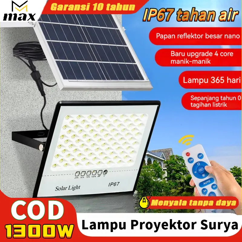 Lampu Tenaga Surya lampu LED kecerahan tinggi  Saat Malam Hari Lampu Tenaga Matahari 1300W lampu outdoor lampu panel surya 24 Jam Otomatis Led Tenaga cahaya Surya For Garden Courtyard 0 Biaya listrik sepanjang tahun Level tahan air IP67 lampu jalan