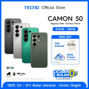 Sefricho [SUPERZOOM FLASHSNAP] TECNO CAMON 50 8GB+8GB*/128GB, 50MP Sony + 8MP Ultra Wide, 32MP Front Camera, 1.5K 144Hz AMOLED, Mediatek Helio G200 Ultimate , IP69K, 45W Ultra Charging, camon50