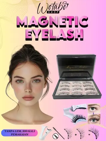 Wotabo [ LIVE ]- Magnetic Lashes Bulu Mata Palsu Eyelash Extension Tanpa Lem Natural Mempercantik Bulumata