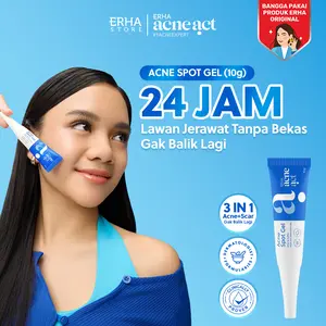 ERHA Acneact Acne Spot Gel 10g - Gel Totol Jerawat dengan Salicylic Acid, Sulfur, Niacinamide | Acne Treatment