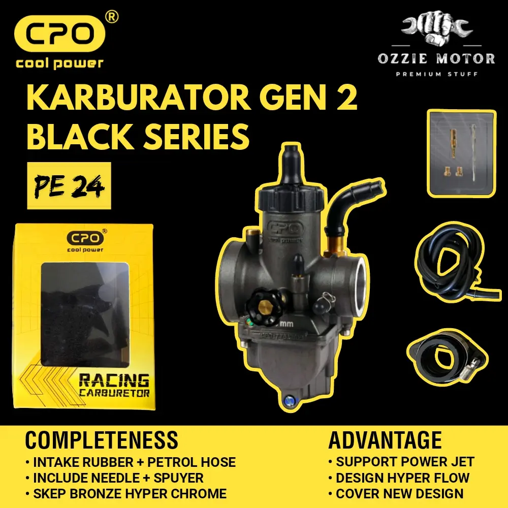 CPO COOL POWER KARBURATOR PE PWK GEN 2 N SERIES BLACK SERIES KARBU PE PWK 24 26 28 30 32 34