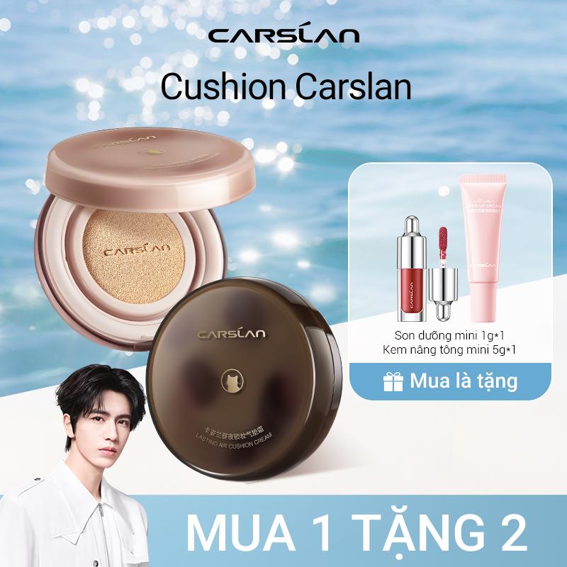 [Ngọc Trinh] Cushion phiên bản dưỡng ẩm/ kiềm dầu Carslan,Giữ lớp trang điểm cả ngày Lớp trang điểm không bị loang lổ 13.5g+[Mua 1 Tặng 3] Son tint mini (màu random) *1+kem nâng tông da 5g*1