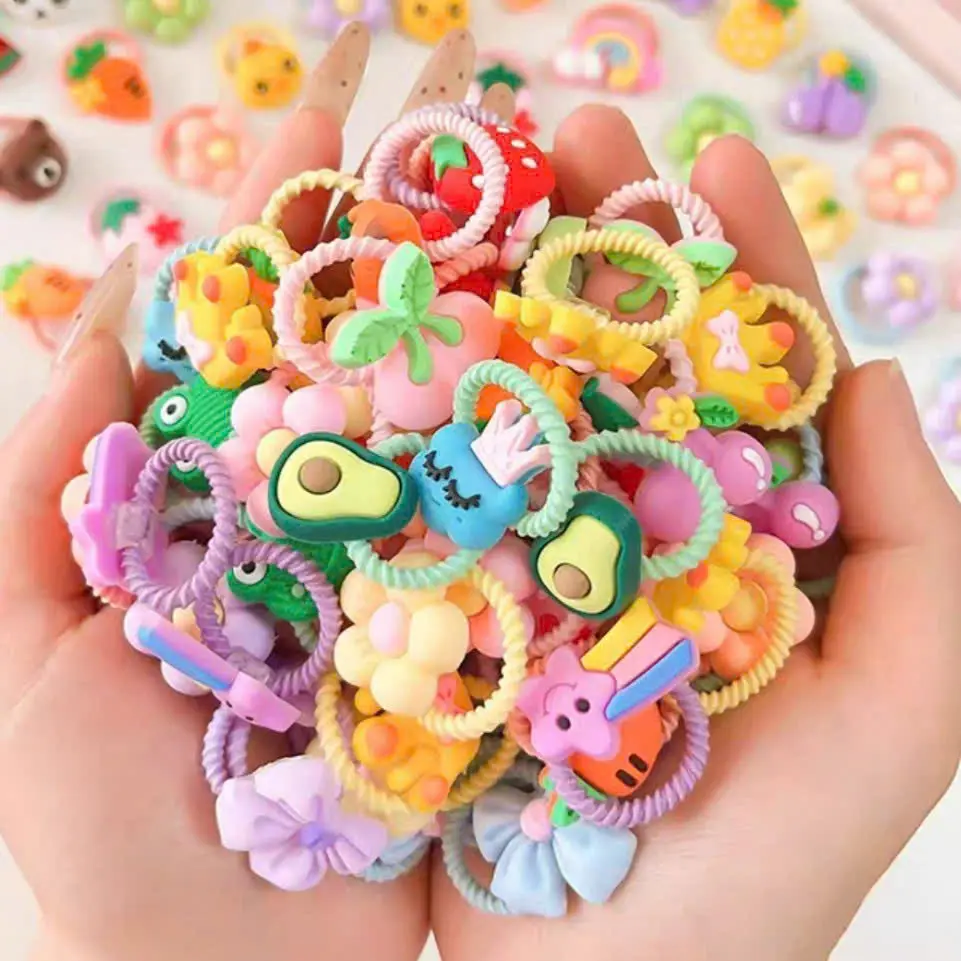 Set 20 Dây Chun Buộc Tóc Nhiều Màu Đáng Yêu Cho Bé Gái - Dây Buộc Tóc Sợi Chun Nhiều Màu (Mẫu Túi )
