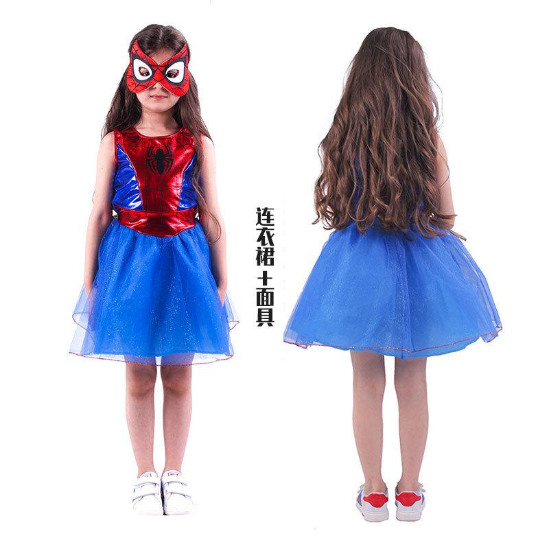 Halloween Bsrlons Spider Woman Cosplay Children Stage Wear Performance Wear Halloween Play Costume 0