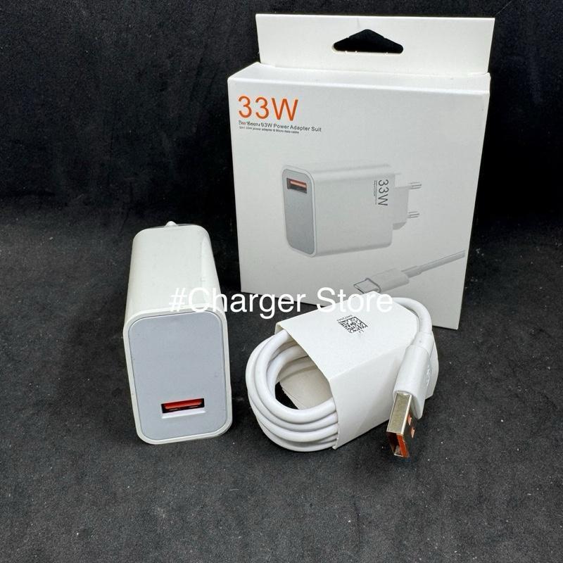 Charger Adapter 33W 3A Xiomi Fast Charging Isi Daya Cepat Support Carger Cas Micro USB - Type C Adaptor Handphone