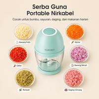 Gambar Samono Chopper Portable 450ml SW-L6 Food Processor Mini 3 Mata Pisau Stainless Praktis Cepat ORI BERGARANSI - MP dari METROPOINT Kota Bekasi 3 Tokopedia