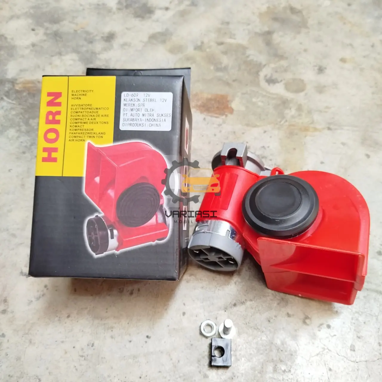 Klakson Stedel Nautilus Model Kapal Merah Suara Nyaring 12V dan 24V Mobil Truk Kendaraan