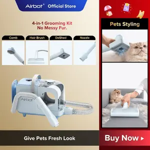 Airbot P2 Pet Grooming Vacuum Cleaner Trimmer Groomer DeShedder Clipper Portable