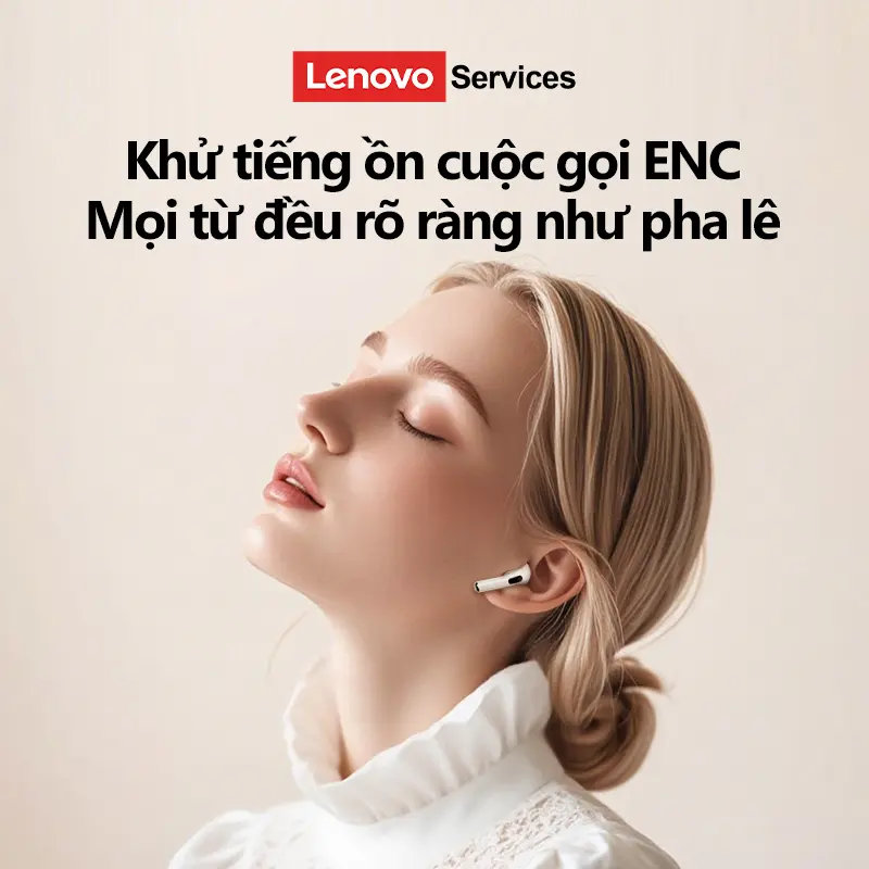 Tai nghe Lenovo LE201 Bluetooth ENC chống ồn, tai nghe thể thao và chơi game với thời lượng pin dài và chất lượng âm thanh độ nét cao | BigBuy360 - bigbuy360.vn