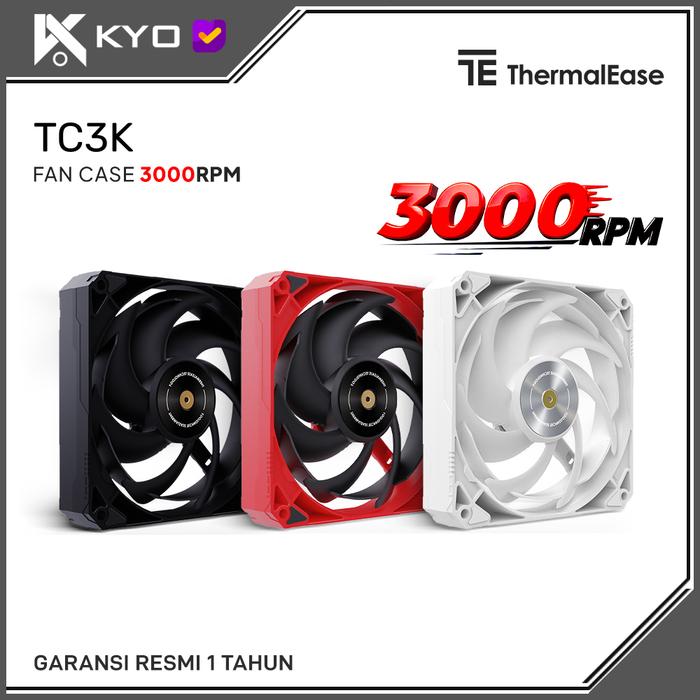 Gambar THERMALEASE TC3K 3000 RPM Fan 120mm 4 Pin PWM Premium Performance Fan Case 3000 RPM Industrial Fan High Performance Fan KYO Group High Speed Fan - BLACK Forward dari KYO Indonesia_NEW Kota Administrasi Jakarta Utara Tokopedia