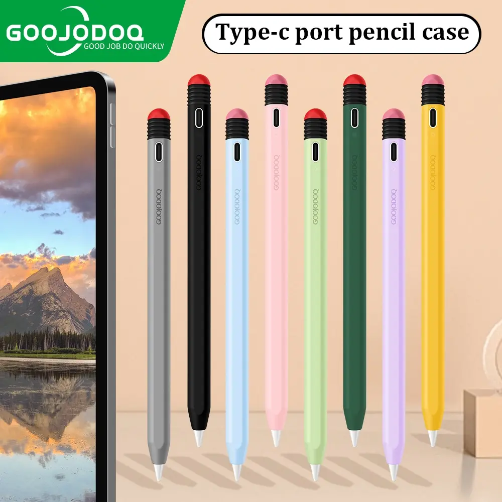 GOOJODOQ Pena Stylus case Type-c port for apel pencil 2 Protector Cover Touch Stylus and goojodoq 9th 10th 11th 12th 13th