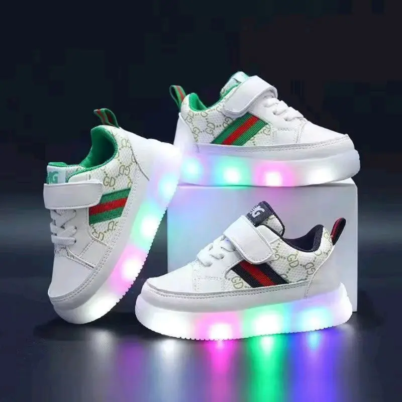 Sepatu  Lampu Led Sneakers Anak   Cowok Import J061